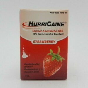 Hurricaine Topical Oral Anesthetic Gel Strawberry